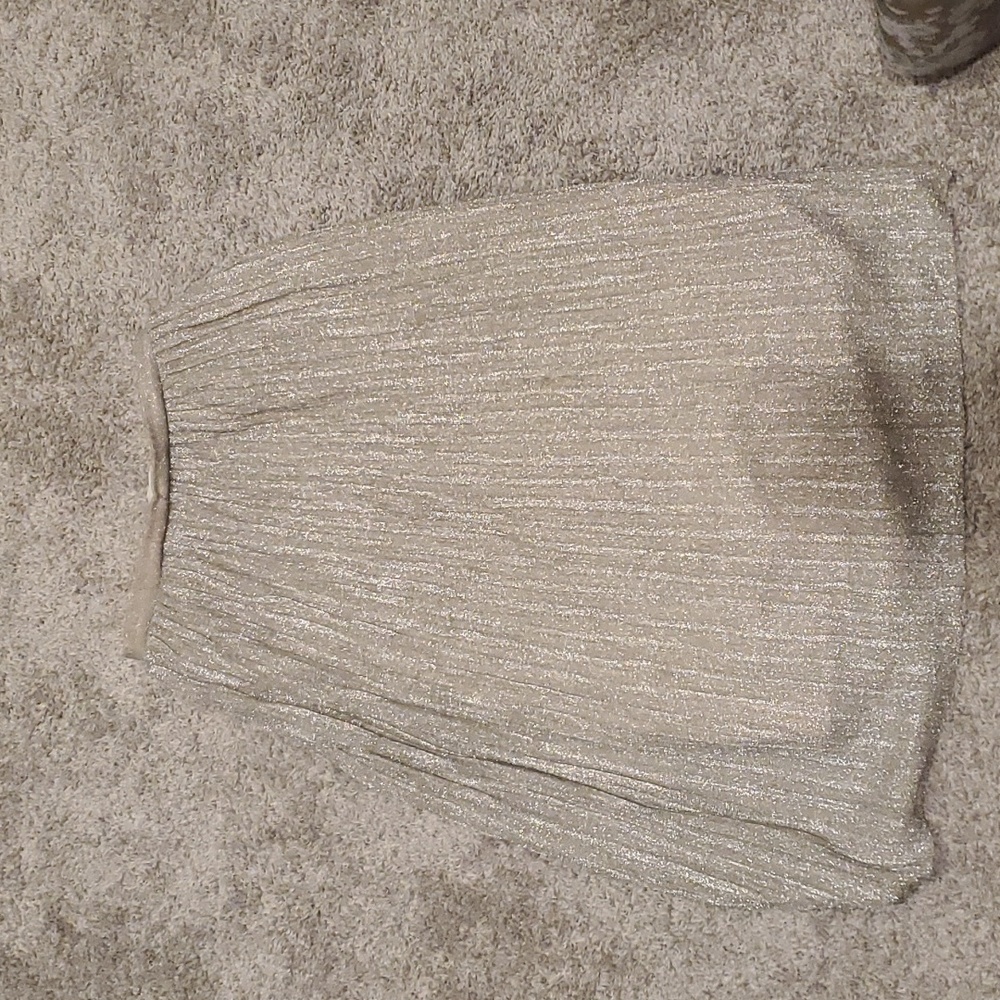 Gold pleated skirt